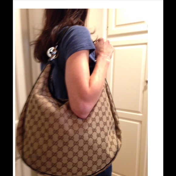 💯Authentic Gucci 'GG Twins' LARGE hobo - Picture 2 of 7